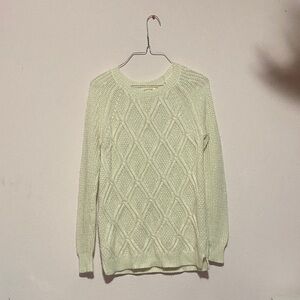 Faded Glory Women's Light Cream Crew Neck Sweater